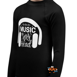 "Music In My Head" Child Compression Shirt - Busy Body Kids