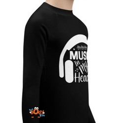 "Music In My Head" Child Compression Shirt - Busy Body Kids