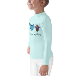 Peace Love Autism Child Compression Shirt - Busy Body Kids